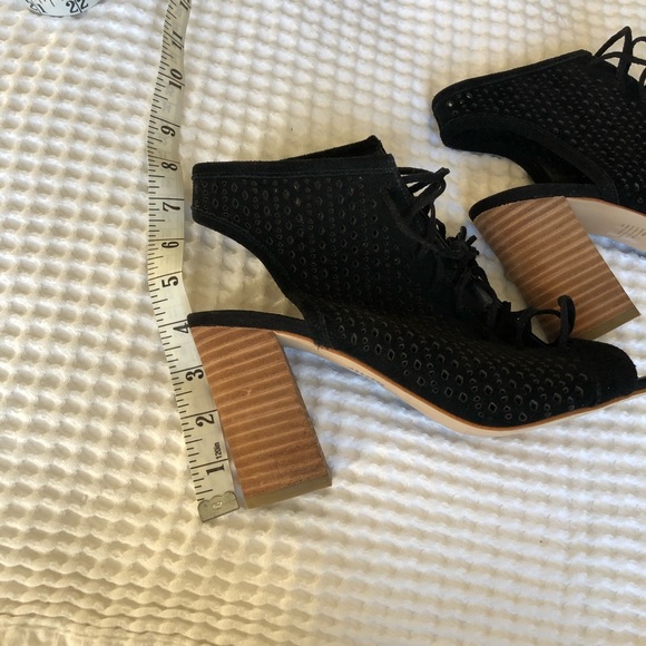 SOLD.  Marc Fisher| Black block heal lace up sandal - Picture 8 of 8